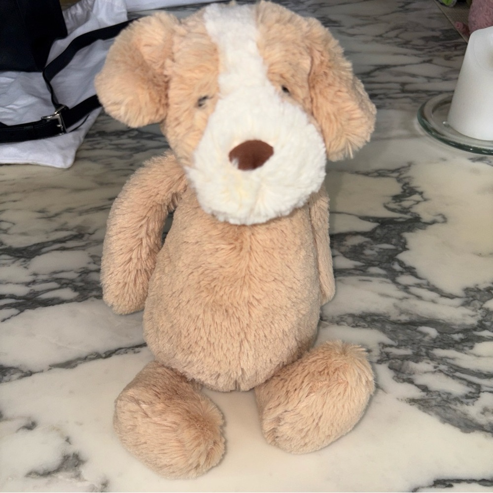 RARE JellyCat Bashful Tan & Cream Dog Plush
